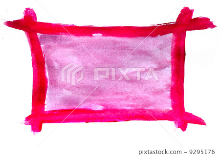 red table watercolor hand isolated stain raster illustration wal 9295176