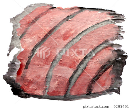 art brown, black ornament watercolor isolated for your design 9295491