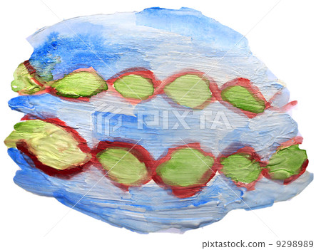 art blue green ornament watercolor isolated for your design art blue green ornament watercolor isolated for your design 9298989