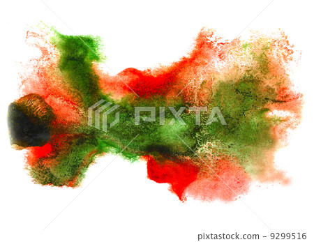 watercolor isolated green red on white for your design watercolor isolated green red on white for your design 9299516
