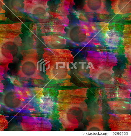 abstract green, red vintage avant-garde watercolor seamless text 9299663