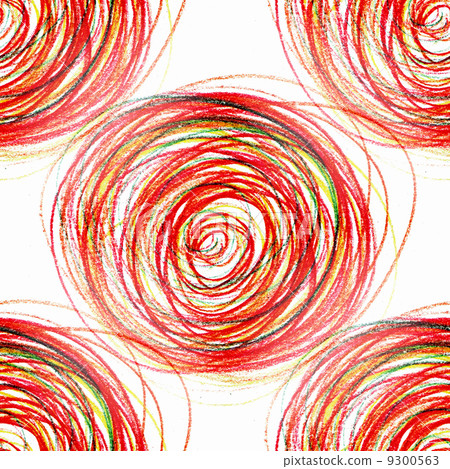 seamless abstract red painting colored circles...-插圖素材 [9300563] - PIXTA圖庫