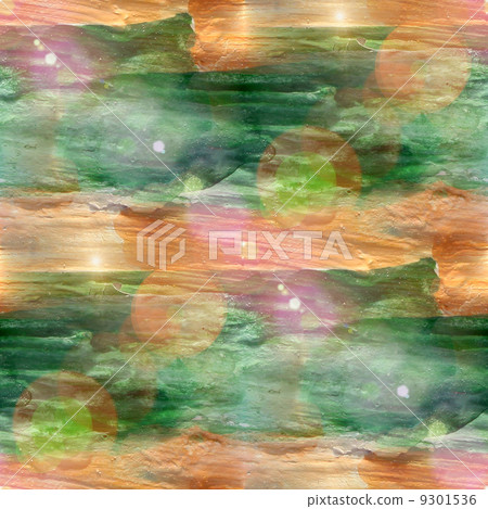 sun glare abstract seamless painted brown, green watercolor back 9301536