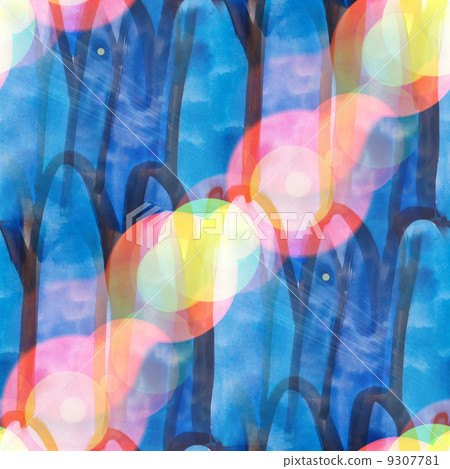 bokeh art blue ornament watercolor design bokeh art blue ornament watercolor design 9307781