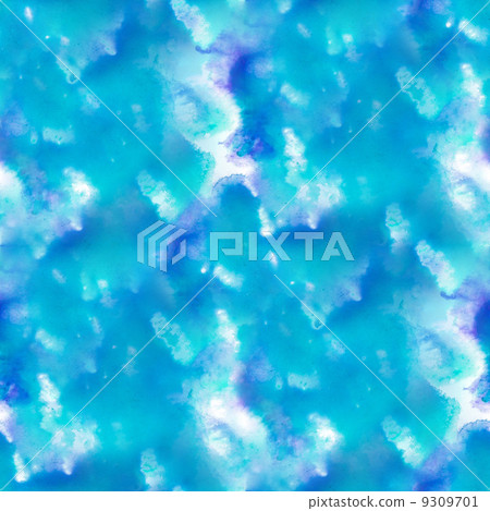 blue paint watercolor seamless texture with spots 9309701