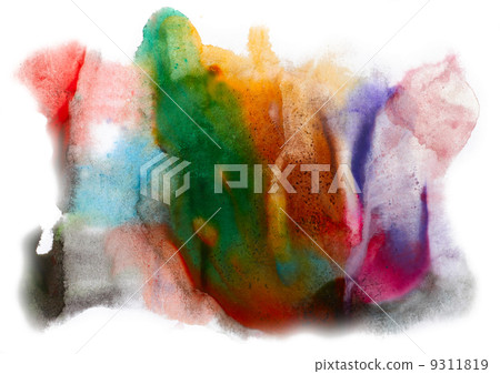 watercolor brush green black purple abstract art artistic isola 9311819