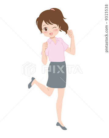 Female Guts Pose Stock Illustration PIXTA