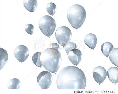 white balloons isolated white balloons isolated 9316439