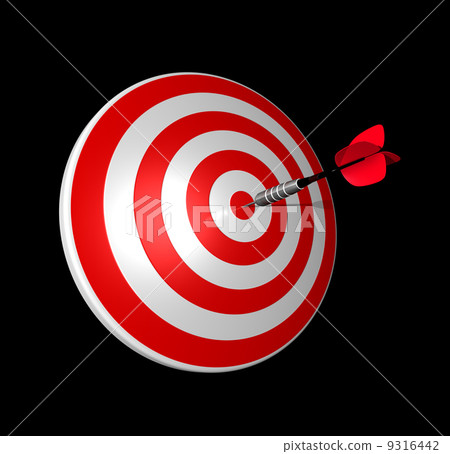 3D dart right on the target center 9316442