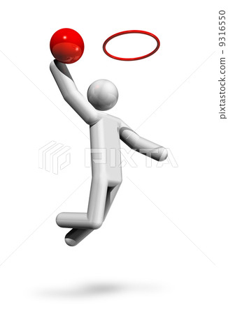 Basketball 3D symbol Basketball 3D symbol 9316550