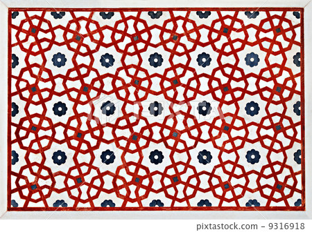 Detail of decorating the Taj Mahal 9316918