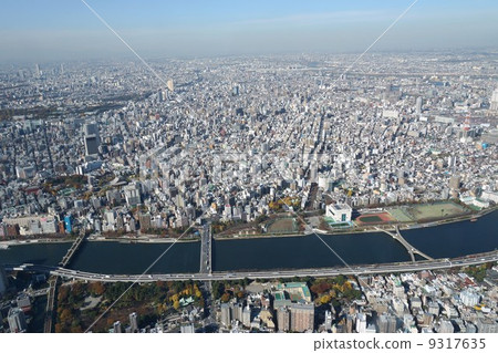 Tokyo landscape seen from the Tokyo Sky Tree Tokyo landscape seen from the Tokyo Sky Tree 9317635