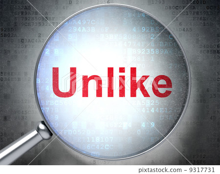 Social media concept: Unlike with optical glass Social media concept: Unlike with optical glass 9317731
