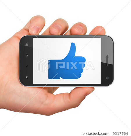Social media concept: Like on smartphone 9317764