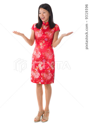 asian female celebrating chinese new year 9319396