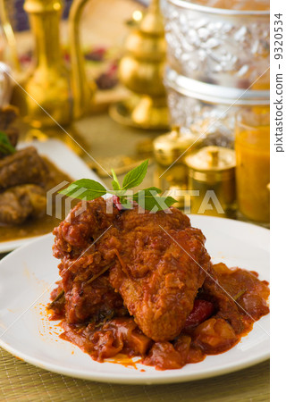 curry chicken rendang cooked in indian style with spicy sauce an 9320534