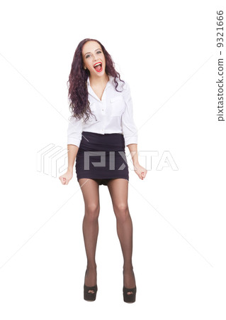 happy business woman isolated 9321666