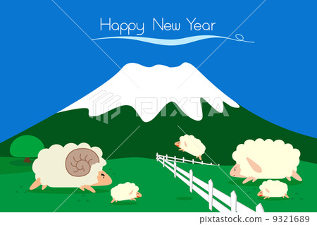 Sheep and Mt. Fuji Sheep and Mt. Fuji 9321689