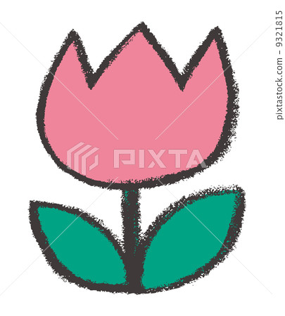 00062_ Crayon Drawing D_ Tulip 9321815