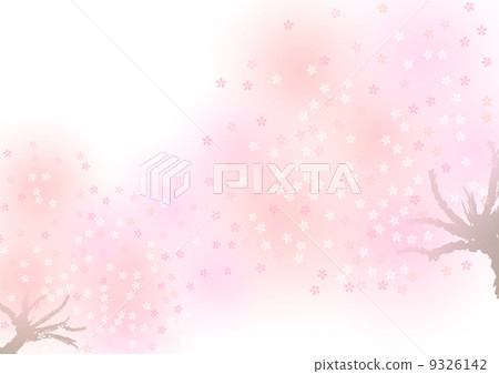 蓬鬆的櫻花樹 9326142