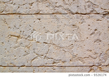 Part of walls of Old Church of red bricks Italy 9326174