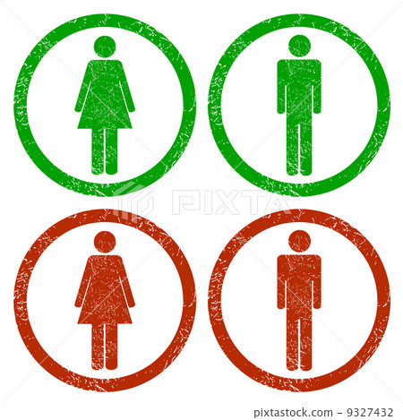 Men and women grunge icons 9327432