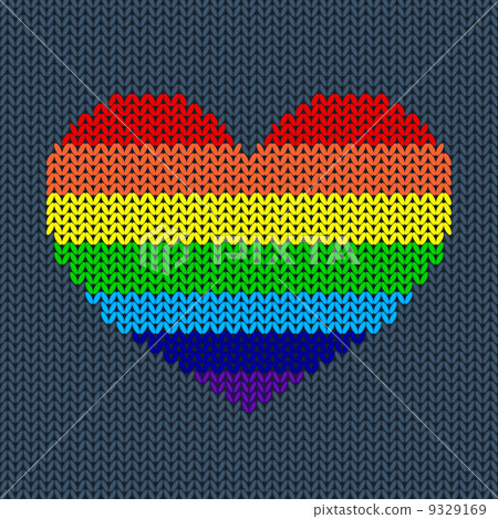 Rainbow Knited Heart 9329169
