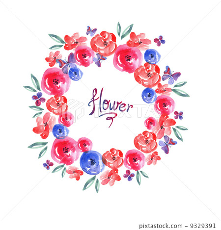 Floral Frame, Invitation Card Vignette  9329391