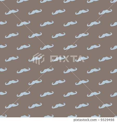 Seamless vector pattern, background or texture with hipster mint green or blue mustache Seamless vector pattern, background or texture with hipster mint green or blue mustache 9329498