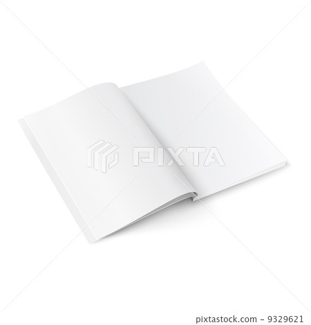 Blank magazine template with soft shadows. Blank magazine template with soft shadows. 9329621