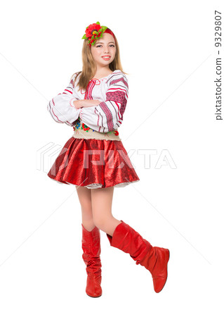 Blonde posing in national clothes Blonde posing in national clothes 9329807