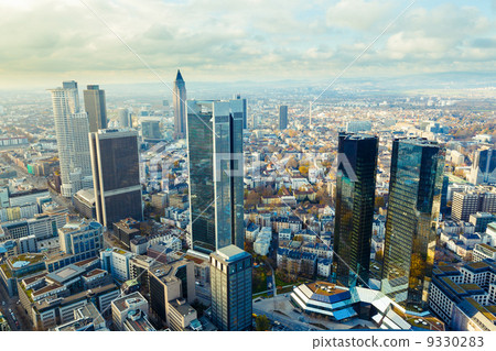 view of the Frankfurt skyscrapers 9330283