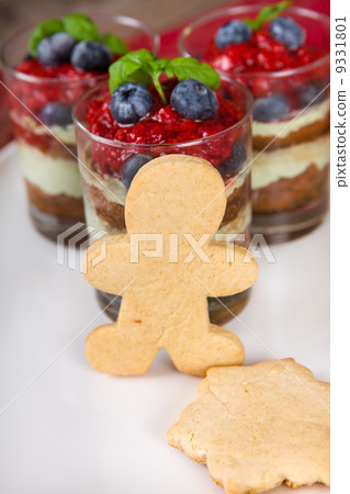 Christmas dessert. Sweet dessert tiramisu with strawberry, fresh Christmas dessert. Sweet dessert tiramisu with strawberry, fresh 9331801