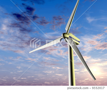 Wind power at sunset 9332017