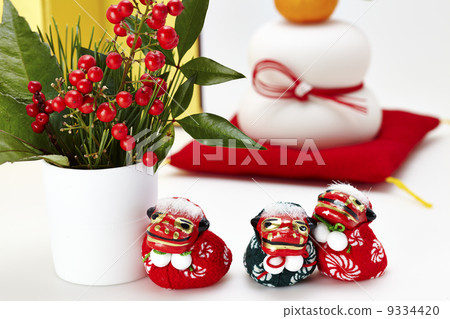 Shishimai和Kagami蛋糕 9334420