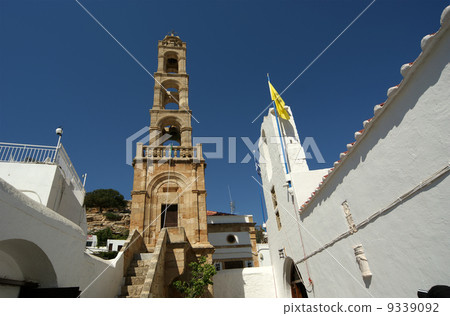 church of Lindos, town in the Rhodes island, Greece church of Lindos, town in the Rhodes island, Greece 9339092