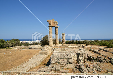 Apollo Temple at the Acropolis of Rhodes, Greece 9339108
