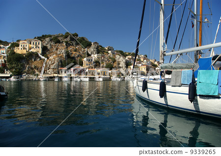 Symi village on island of Symi near island of Rhodes (Greece) Symi village on island of Symi near island of Rhodes (Greece) 9339265