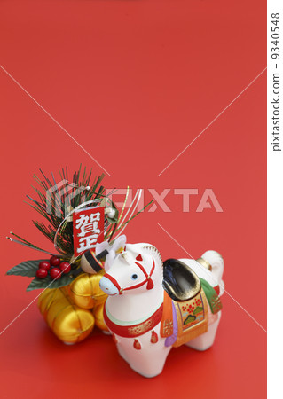 Horses and rice bales 9340548