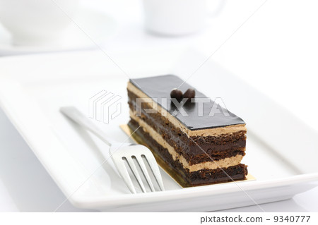 Chocolate Cake isolated in white background 9340777