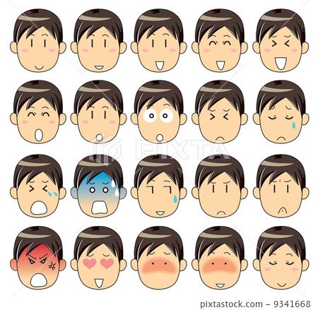 男性面部/面部表情 男性面部/面部表情 9341668