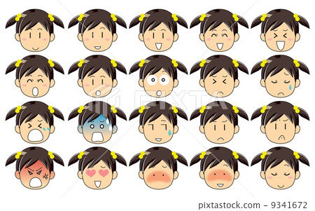 Child's face / facial expression - Stock Illustration [9341672] - PIXTA