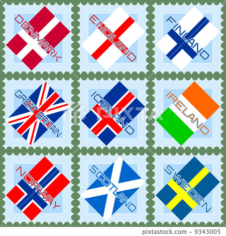 Stamps with flags 9343005