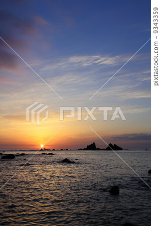 Manazuru Cape Mitsuishi的日出 9343359