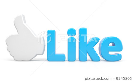 3d like symbol on white baclground 3d like symbol on white baclground 9345805