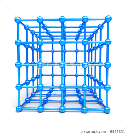 3D Cube and corner spheres 3D Cube and corner spheres 9345831