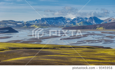 Scenic highland area of Landmannalaugar, Iceland 9345958