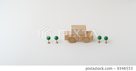 Wooden toy car and wood 9346553