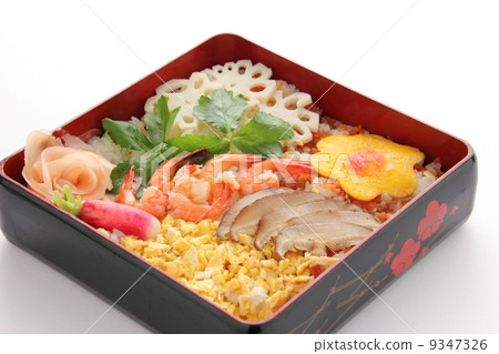 Chirashi sushi with shiitake mushroom Chirashi sushi with shiitake mushroom 9347326