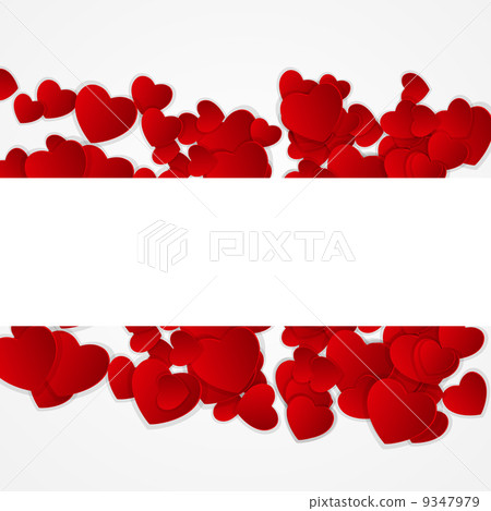 Happy Valentines Day Card with Heart. Vector... - Stock Illustration ...